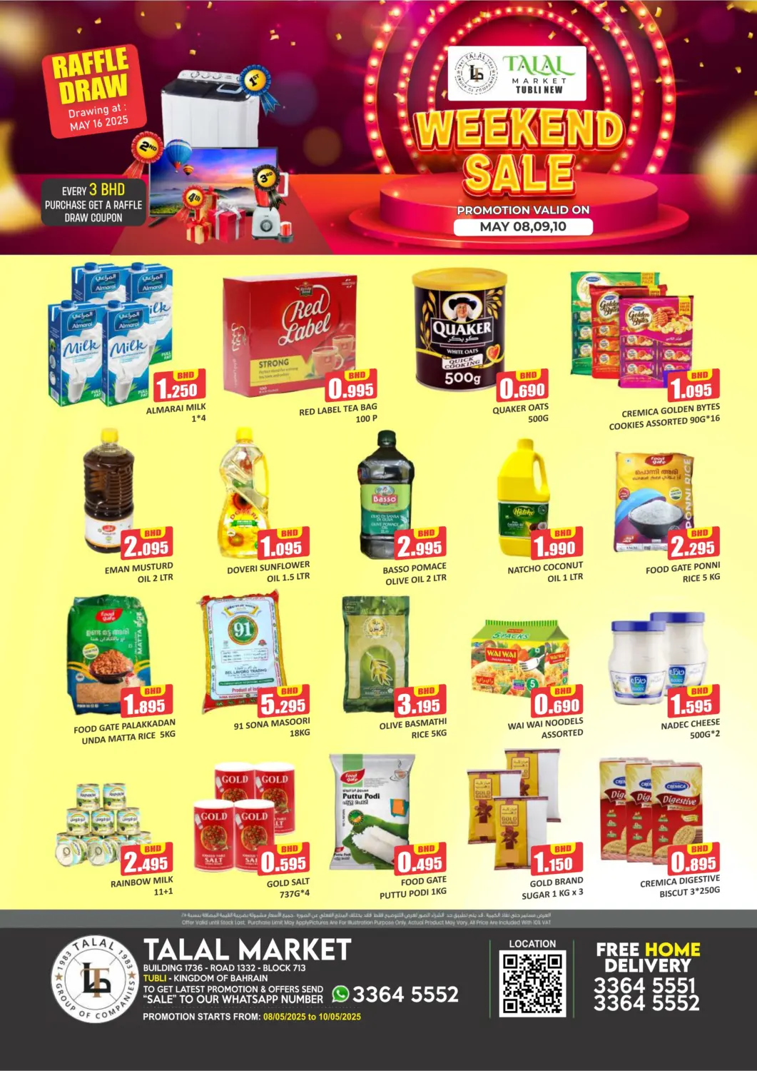 Bahrain Talal Markets offers in D4D Online. Weekend Deals @ Tubli. . Till 10th May