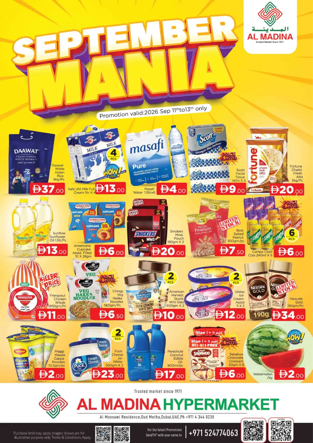 UAE - Dubai AL MADINA (Dubai) offers in D4D Online. Outh Metha - Dubai. . Till 13th September