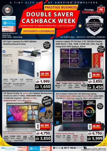 Double Saver Cashback Week