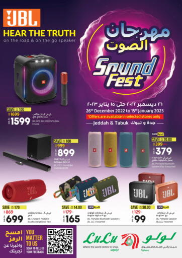 KSA, Saudi Arabia, Saudi - Jeddah LULU Hypermarket offers in D4D Online. Sound Fest. . Till 15th January