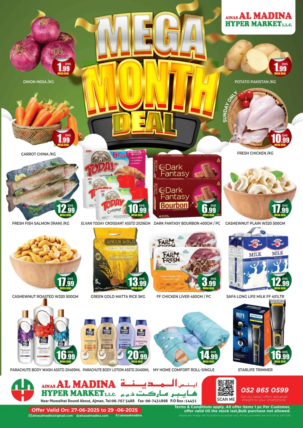UAE - Sharjah / Ajman Ainas Al madina hypermarket offers in D4D Online. Mega Month Deal. . Till 29th June
