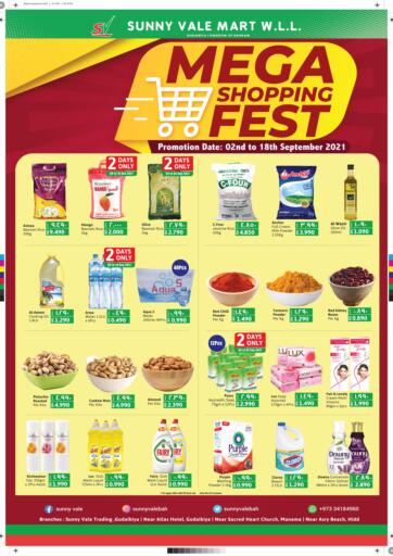 Bahrain Sunny Vale offers in D4D Online. Mega Shopping Fest. Mega Shopping Fest Available At Sunny Vale
Offer Valid Till 18th September.
Hurry Up!!. Till 18th September
