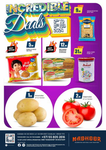 UAE - Dubai MADHOOR SUPERMARKET L.L.C offers in D4D Online. Incredible Deals. . Till 8th February