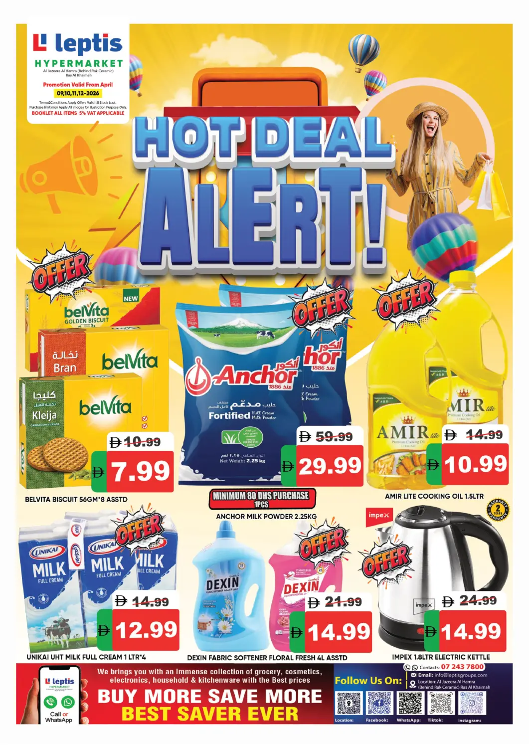 UAE - Ras al Khaimah Leptis Hypermarket  offers in D4D Online. Al jazeera Al Hamrah. . Till 12th April