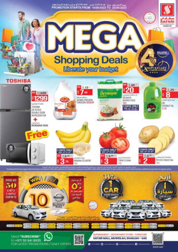 UAE - Sharjah / Ajman Safari Hypermarket  offers in D4D Online. Mega Shopping Deals. . Till 20th September