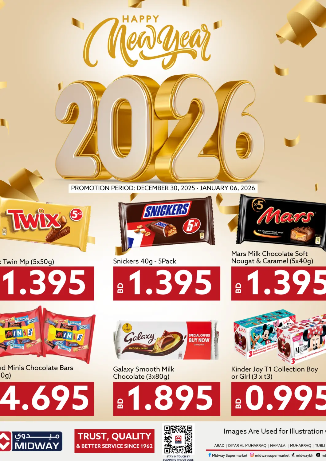 Bahrain Midway Supermarket offers in D4D Online. Happy New Year 2026. . Till 6th January