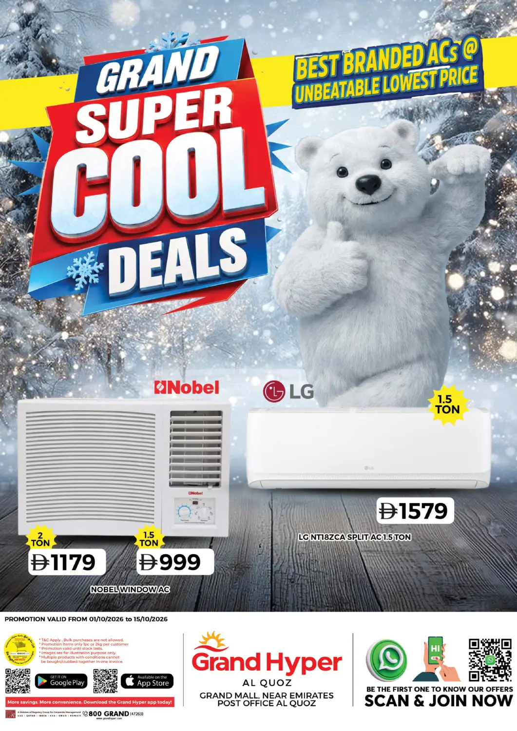 UAE - Dubai Grand Hyper Market offers in D4D Online. Grand Mall - Al Quoz. . Till 15th October
