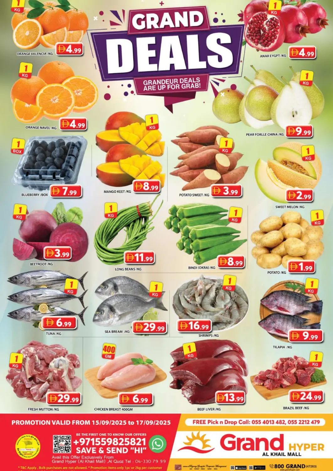 UAE - Dubai Grand Hyper Market offers in D4D Online. Al Khail Mall- Dubai. . Till 17th September