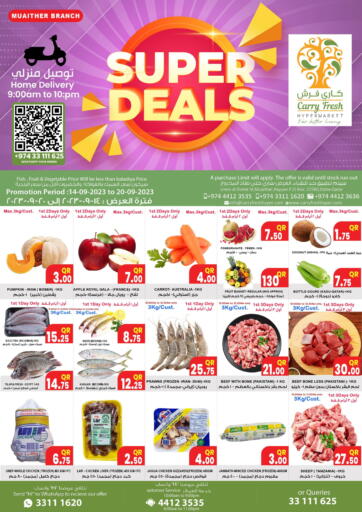 Qatar - Al-Shahaniya Carry Fresh Hypermarket offers in D4D Online. Super Deals @ Muaither. . Till 20th September