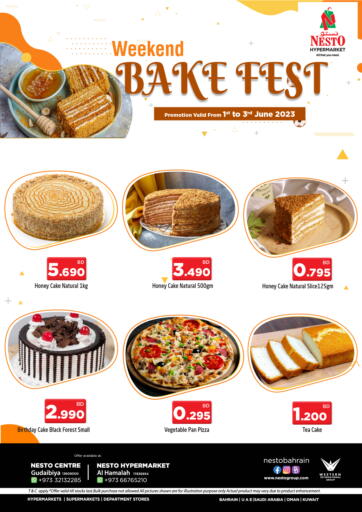 Bahrain NESTO  offers in D4D Online. Weekend Bake Fest. . Till 3rd June