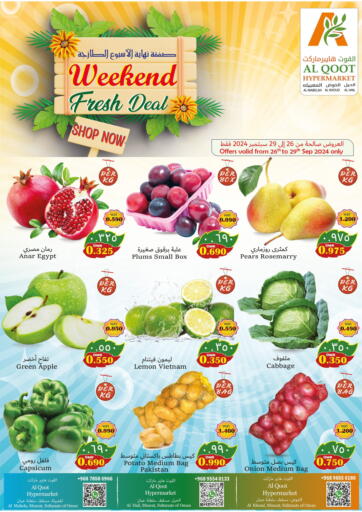 Oman - Muscat Al Qoot Hypermarket offers in D4D Online. Weekend Fresh Deal. . Till 29th September