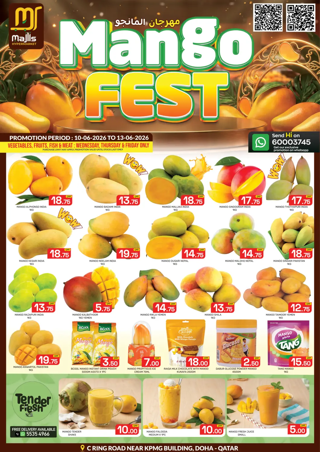 Qatar - Doha Majlis Hypermarket offers in D4D Online. Mango Fest. . Till 13th June