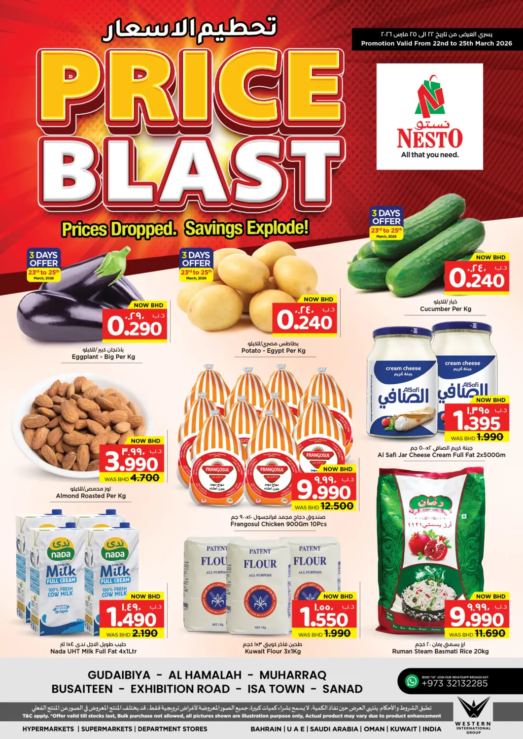 Bahrain NESTO  offers in D4D Online. Price Blast. . Till 25th March