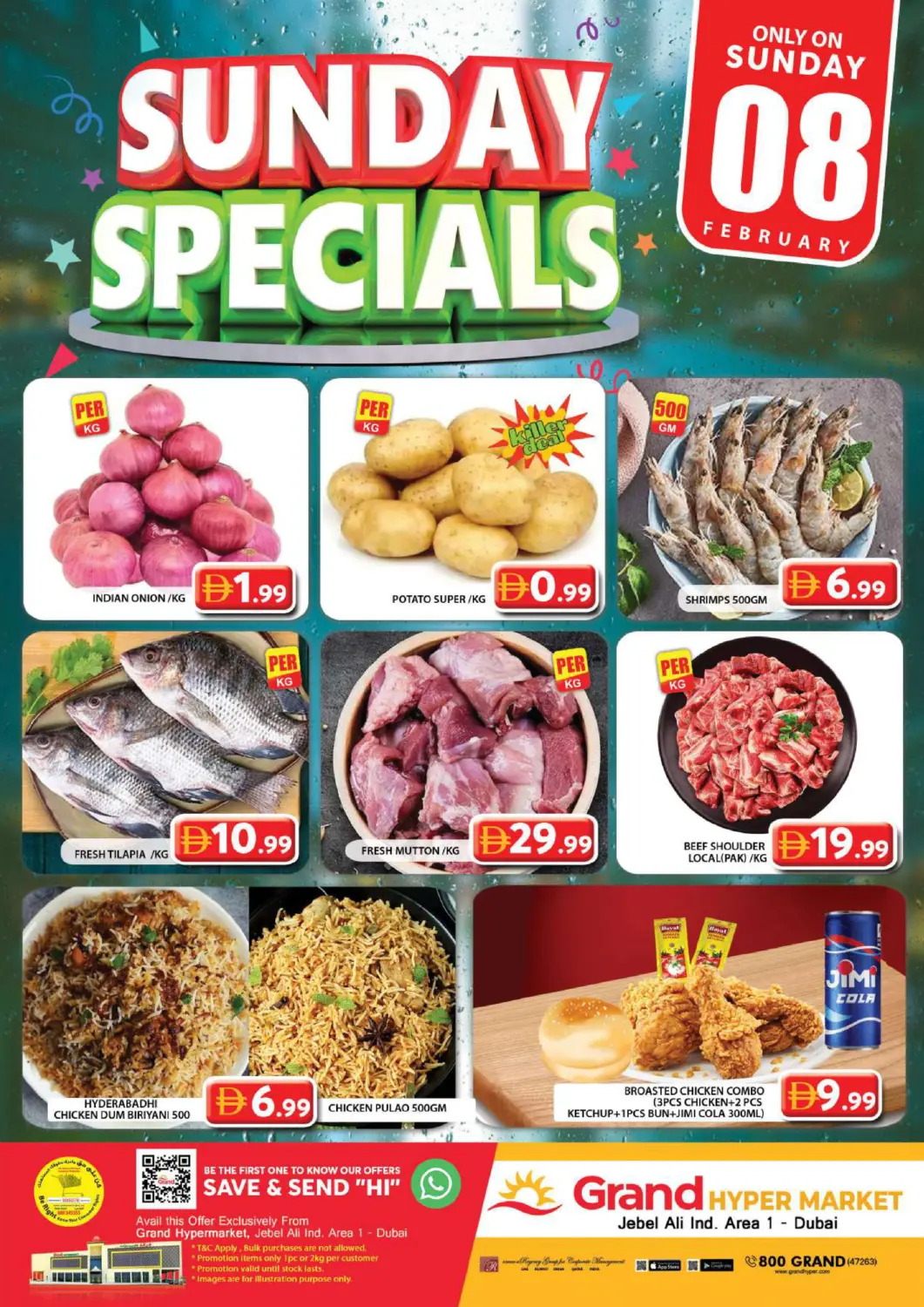 UAE - Dubai Grand Hyper Market offers in D4D Online. Jabel Ali industrial Area-Dubai. . Only On 8th February