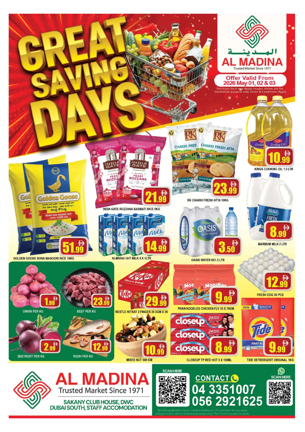 UAE - Dubai AL MADINA (Dubai) offers in D4D Online. Sakany Club House, DWC, Dubai South. . Till 3rd May
