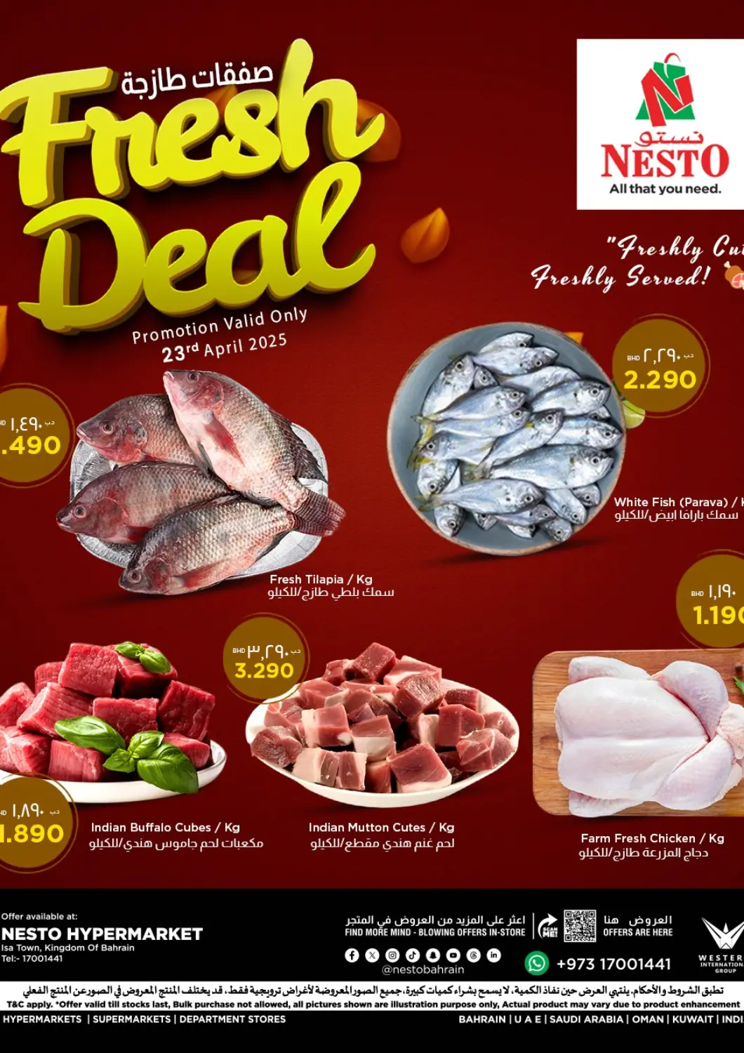 Bahrain NESTO  offers in D4D Online. Fresh Deal @Isa Town. . Only On 23rd April