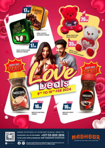 UAE - Sharjah / Ajman MADHOOR SUPERMARKET L.L.C offers in D4D Online. Love Deals. . Till 15th February