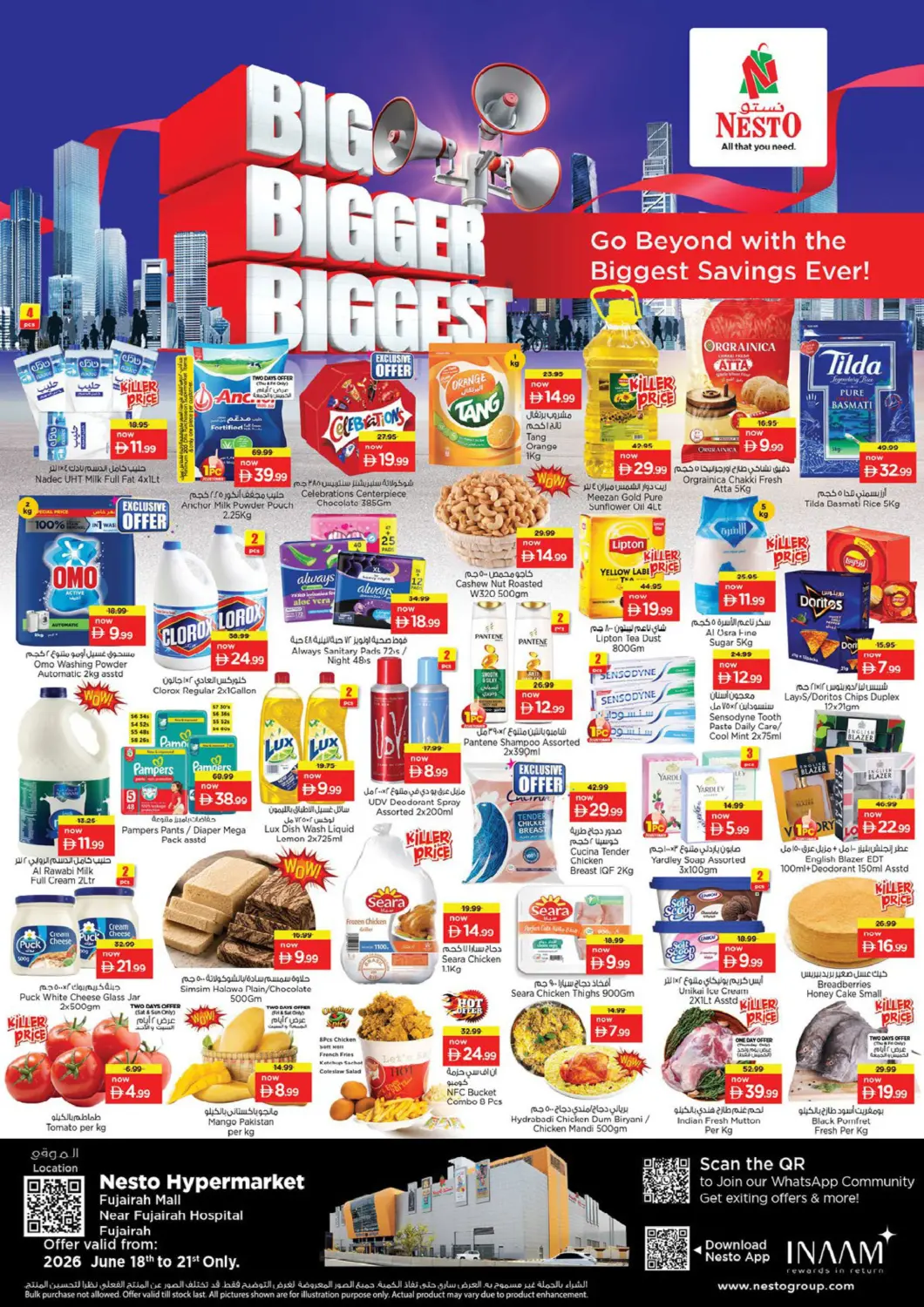 UAE - Fujairah Nesto Hypermarket offers in D4D Online. Fujairah Mall, Fujairah. . Till 21st June