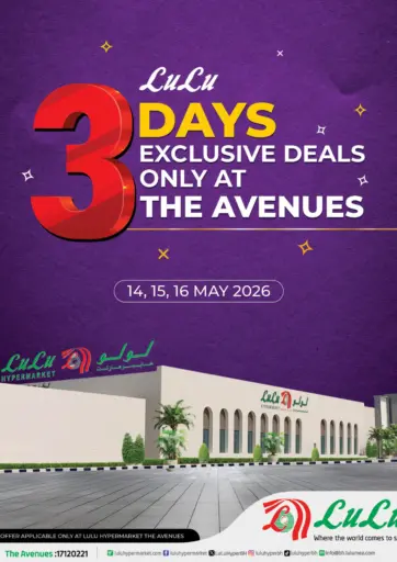 3 Days Exclusive Deals Only At The Avenues