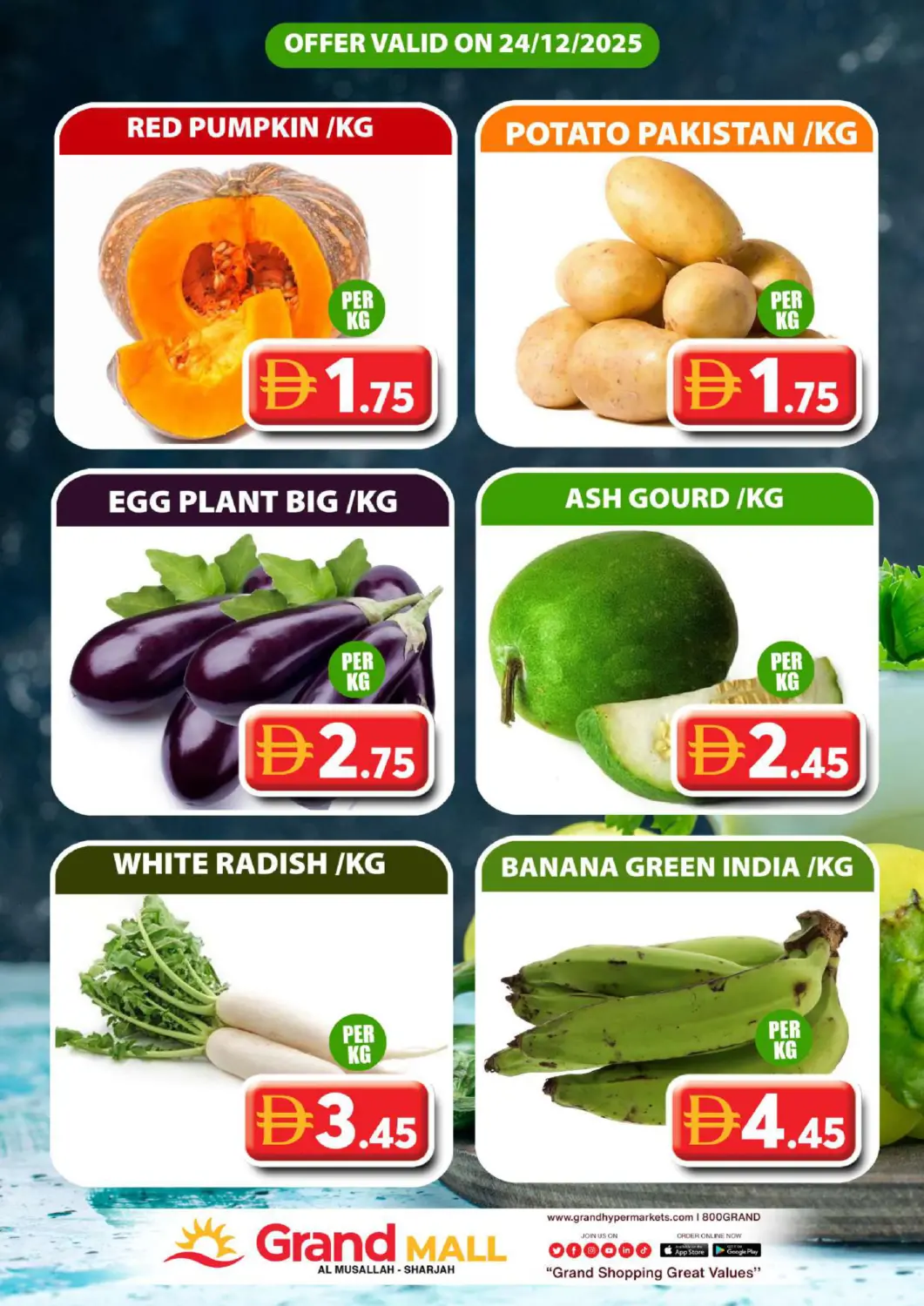 UAE - Sharjah / Ajman Grand Hyper Market offers in D4D Online. Al Musallah ,Sharjah. . Only On 24th December