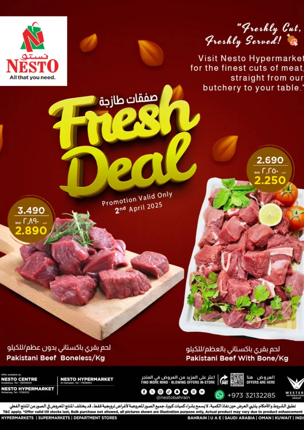 Bahrain NESTO  offers in D4D Online. Fresh Deal. . Only On 2nd April