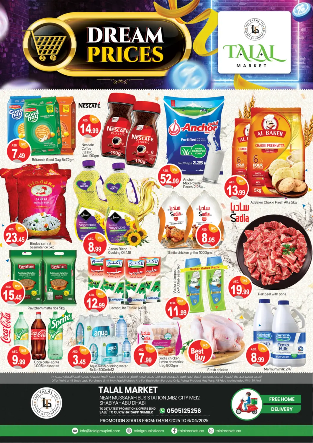 UAE - Dubai TALAL MARKET offers in D4D Online. Shabiya ME 12 , Abudhabi. . Till 6th April