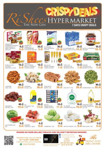UAE - Abu Dhabi Rishees Hypermarket offers in D4D Online. Crispy Deals. . Till 28th June