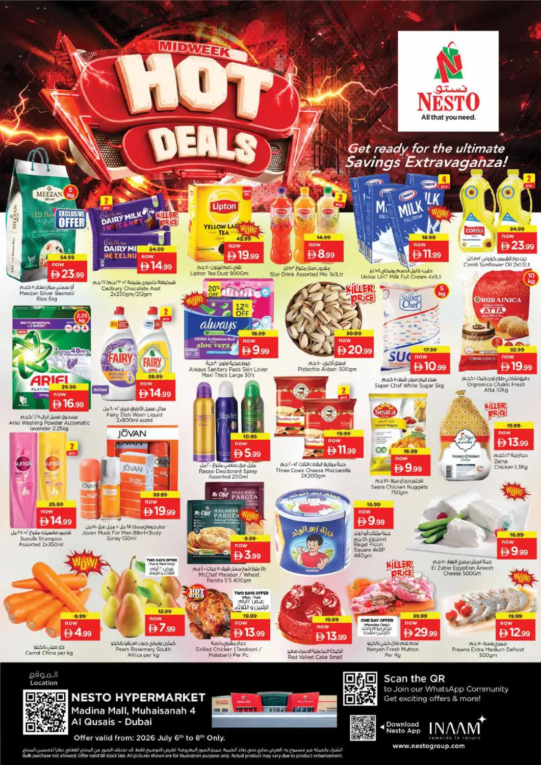UAE - Dubai Nesto Hypermarket offers in D4D Online. Muhaisnah 4 ,Dubai. . Till 8th July