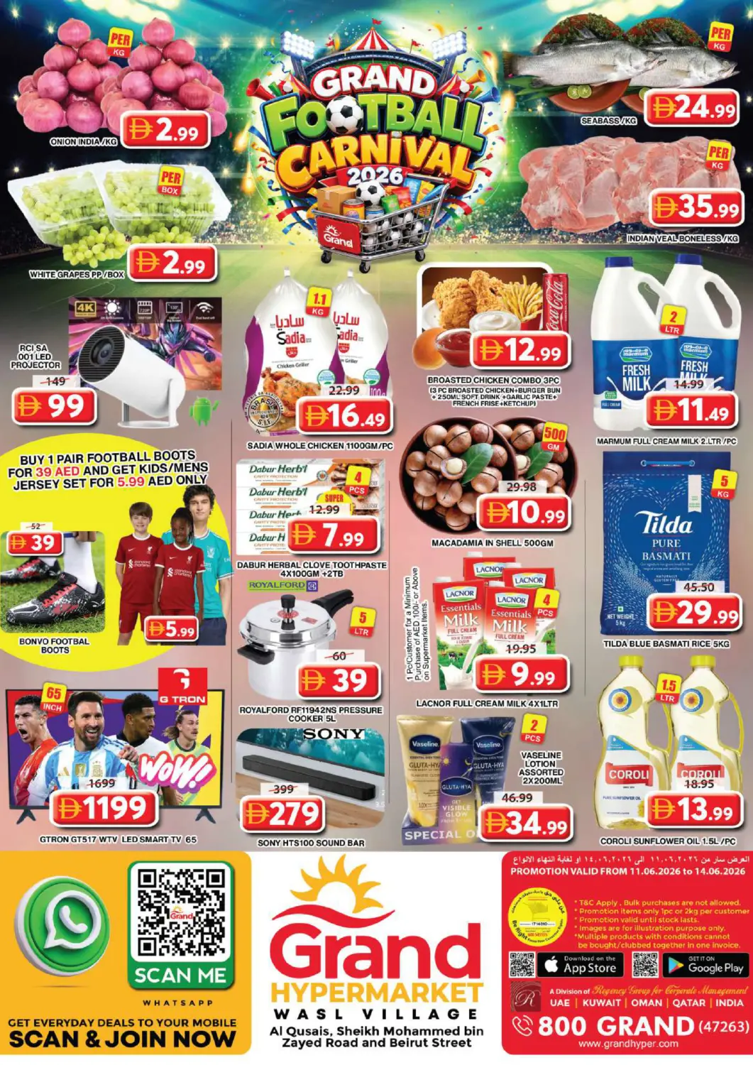 UAE - Dubai Grand Hyper Market offers in D4D Online. Wasl village - Dubai. . Till 14th June