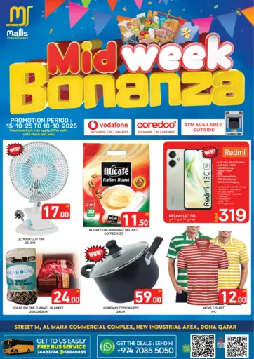 Majlis Hypermarket - Midweek Bonanza in Qatar Offers - Qatar Midweek Bonanza