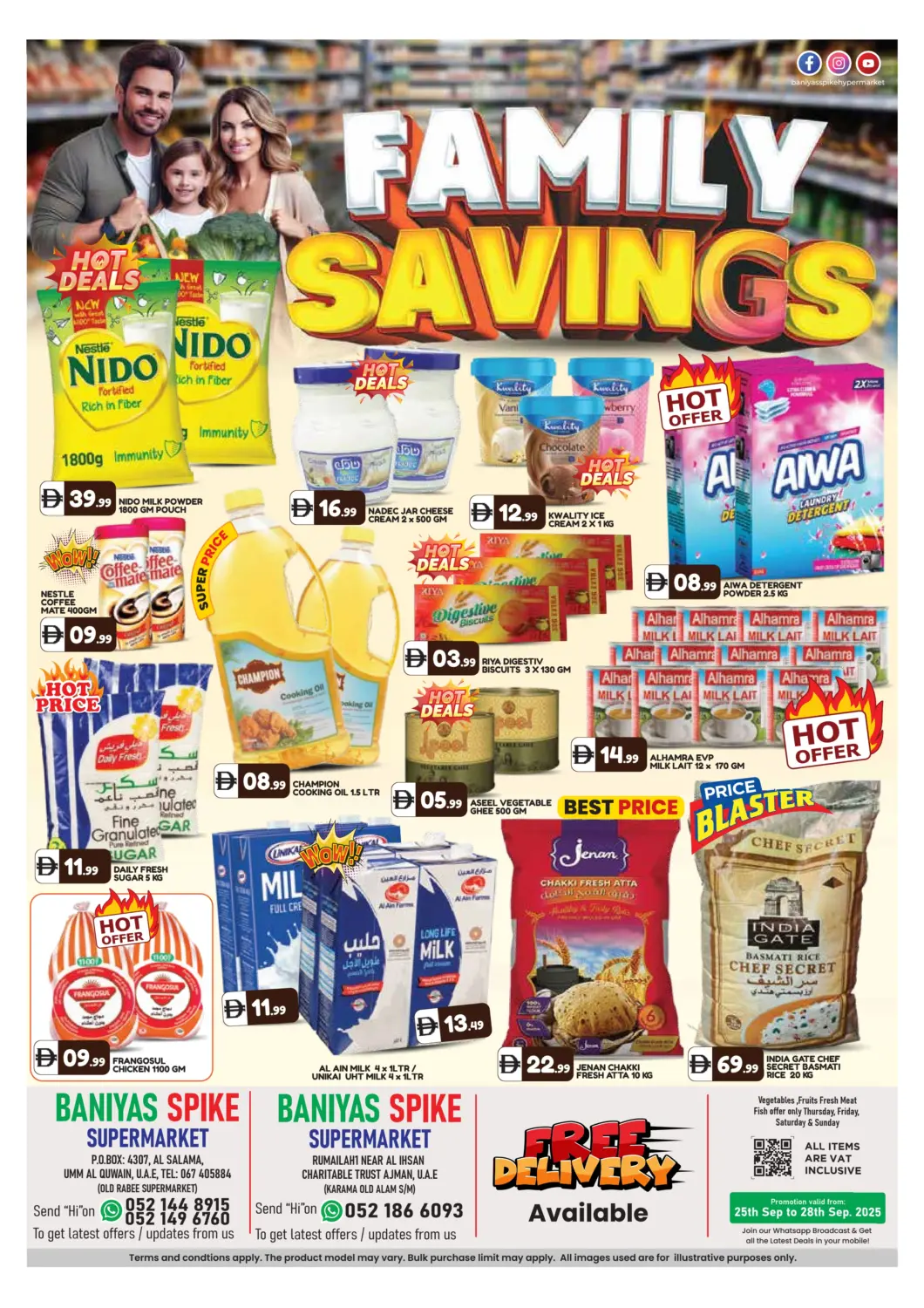 UAE - Sharjah / Ajman Baniyas Spike  offers in D4D Online. Sharjah & Ajman. . Till 28th September