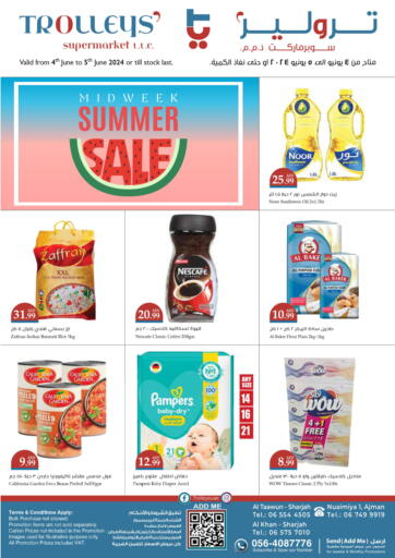 UAE - Sharjah / Ajman Trolleys Supermarket offers in D4D Online. Midweek Summer  Sale. . Till 5th June