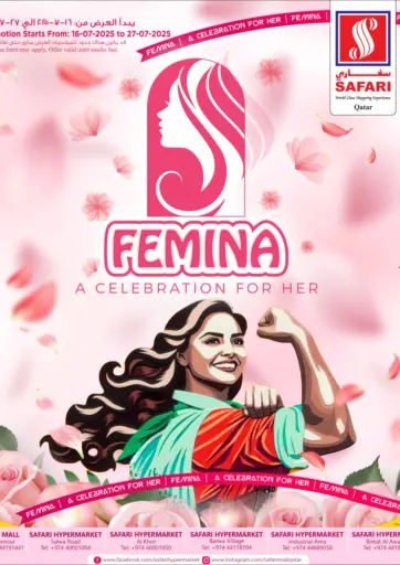 Safari Hypermarket - Femina A Celebration For Her in Qatar Offers - Qatar Femina A Celebration For Her