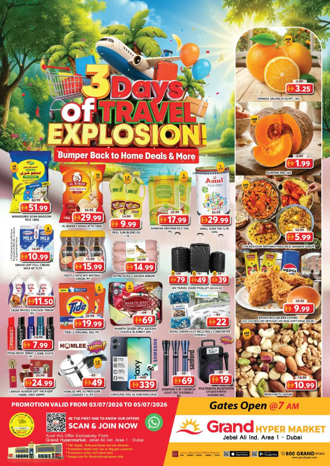 UAE - Dubai Grand Hyper Market offers in D4D Online. Jebel Ali, Ind Area 1,Dubai. . Till 5th July