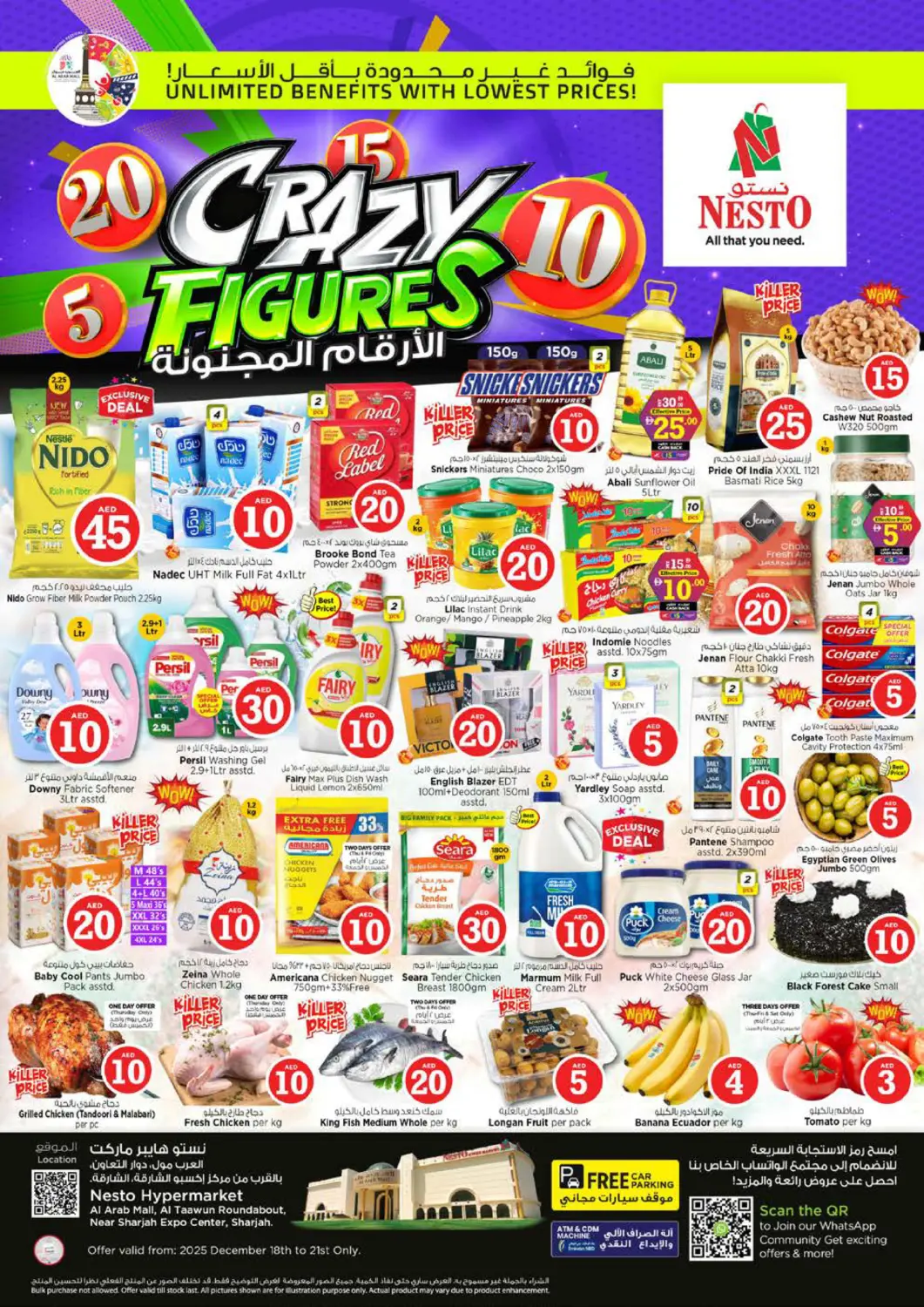 UAE - Sharjah / Ajman Nesto Hypermarket offers in D4D Online. Al Arab Mall,Sharjah. . Till 21st December