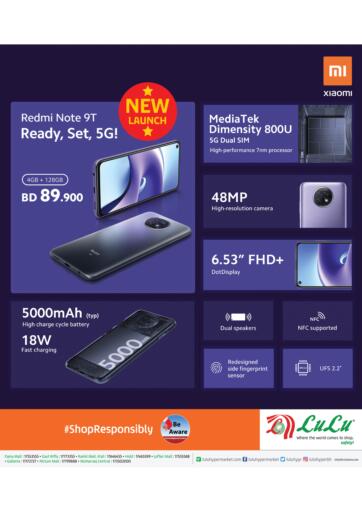 Bahrain LuLu Hypermarket offers in D4D Online. Redmi Note 9T @ Lulu Bahrain. . Until Stock Last