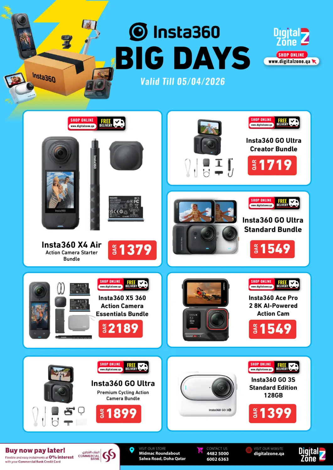 عروض ديجيتال زون للتجارة قطر - الوكرة في دي٤دي أونلاين. أيام إنستا ٣٦٠ الكبيرة. . حتى ٥ أبريل