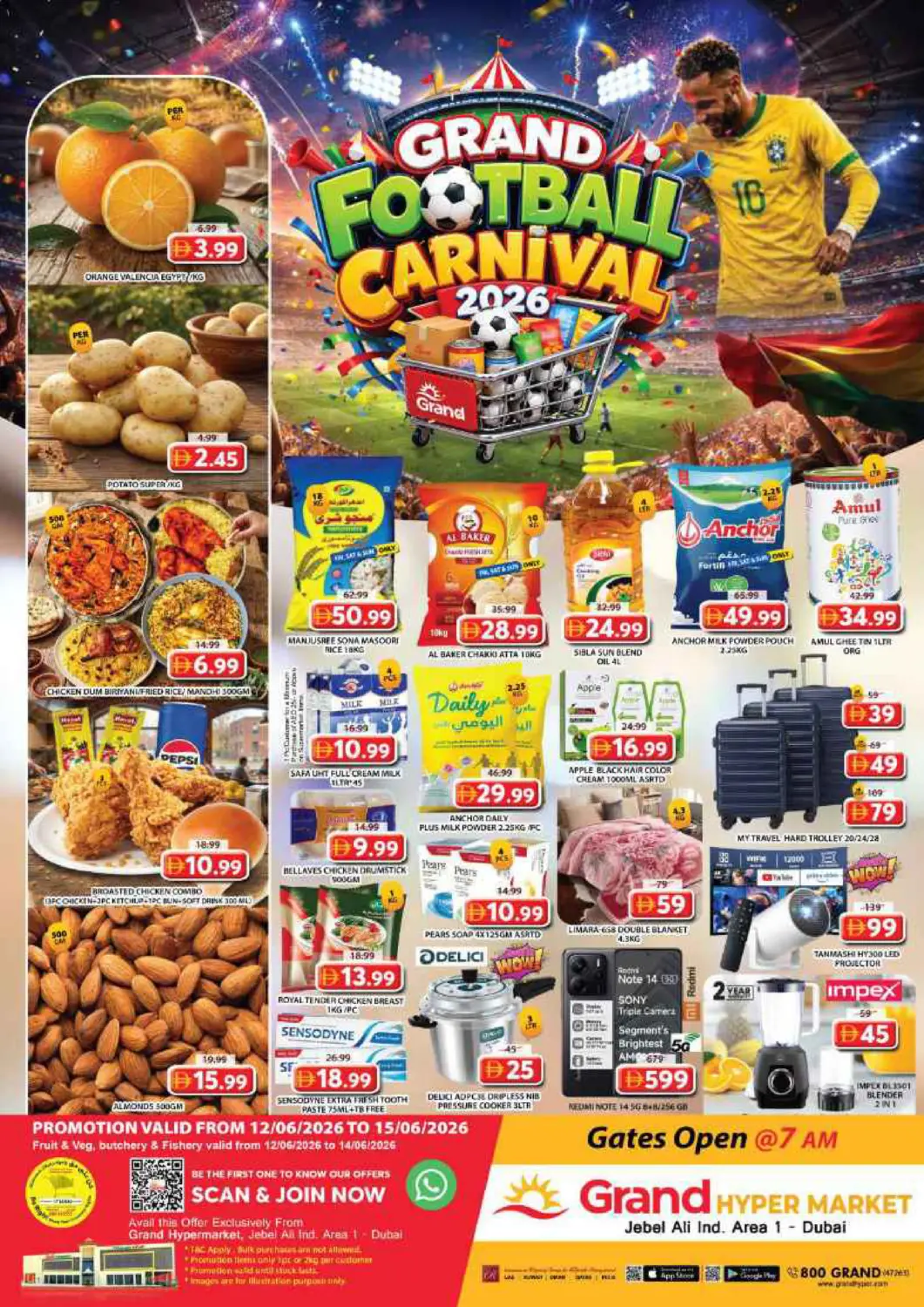 UAE - Dubai Grand Hyper Market offers in D4D Online. Jabel Ali industrial Area 1 -Dubai. . Till 15th June