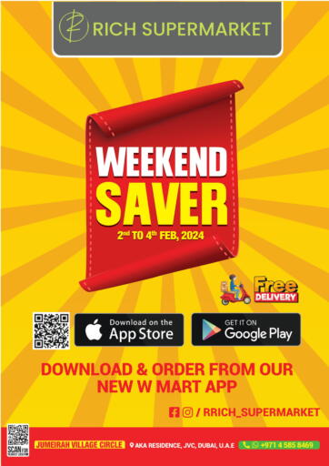 UAE - Dubai Rich Supermarket offers in D4D Online. Weekend Saver. . Till 4th February