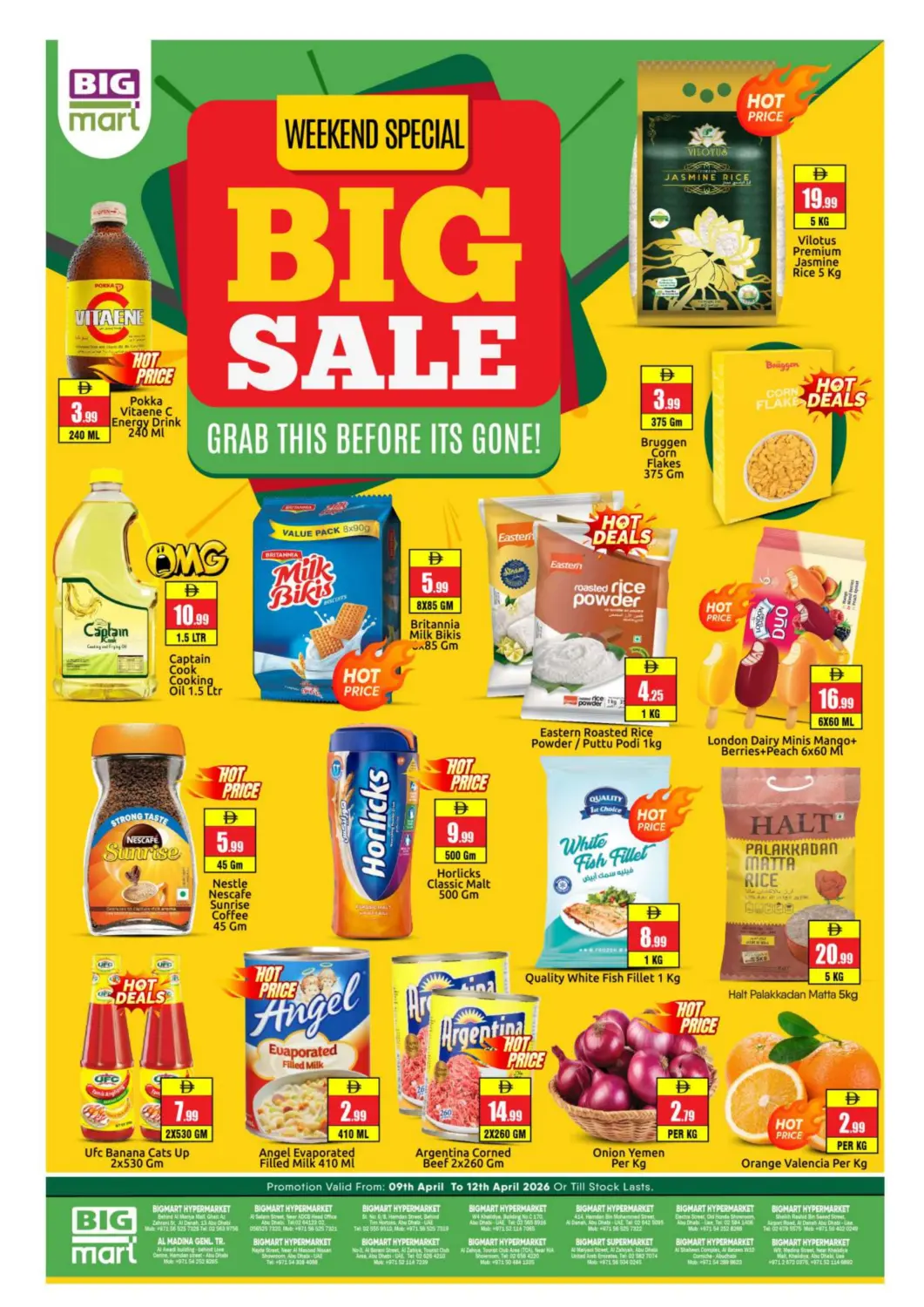UAE - Abu Dhabi BIGmart offers in D4D Online. Big Sale. . Till 12th April