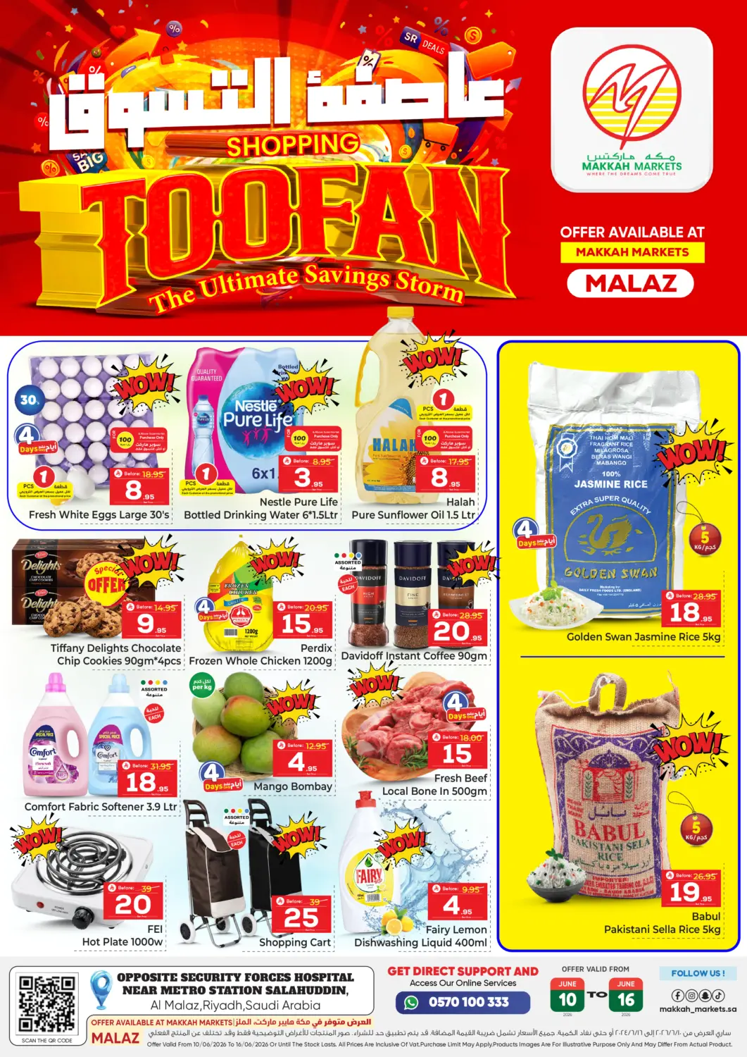 KSA, Saudi Arabia, Saudi - Riyadh Makkah Hypermarket offers in D4D Online. Shopping Toofan. . Till 16th June