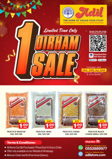 UAE - Sharjah / Ajman Adil Supermarket offers in D4D Online. 1 Dirham Sale. . Till 30th January