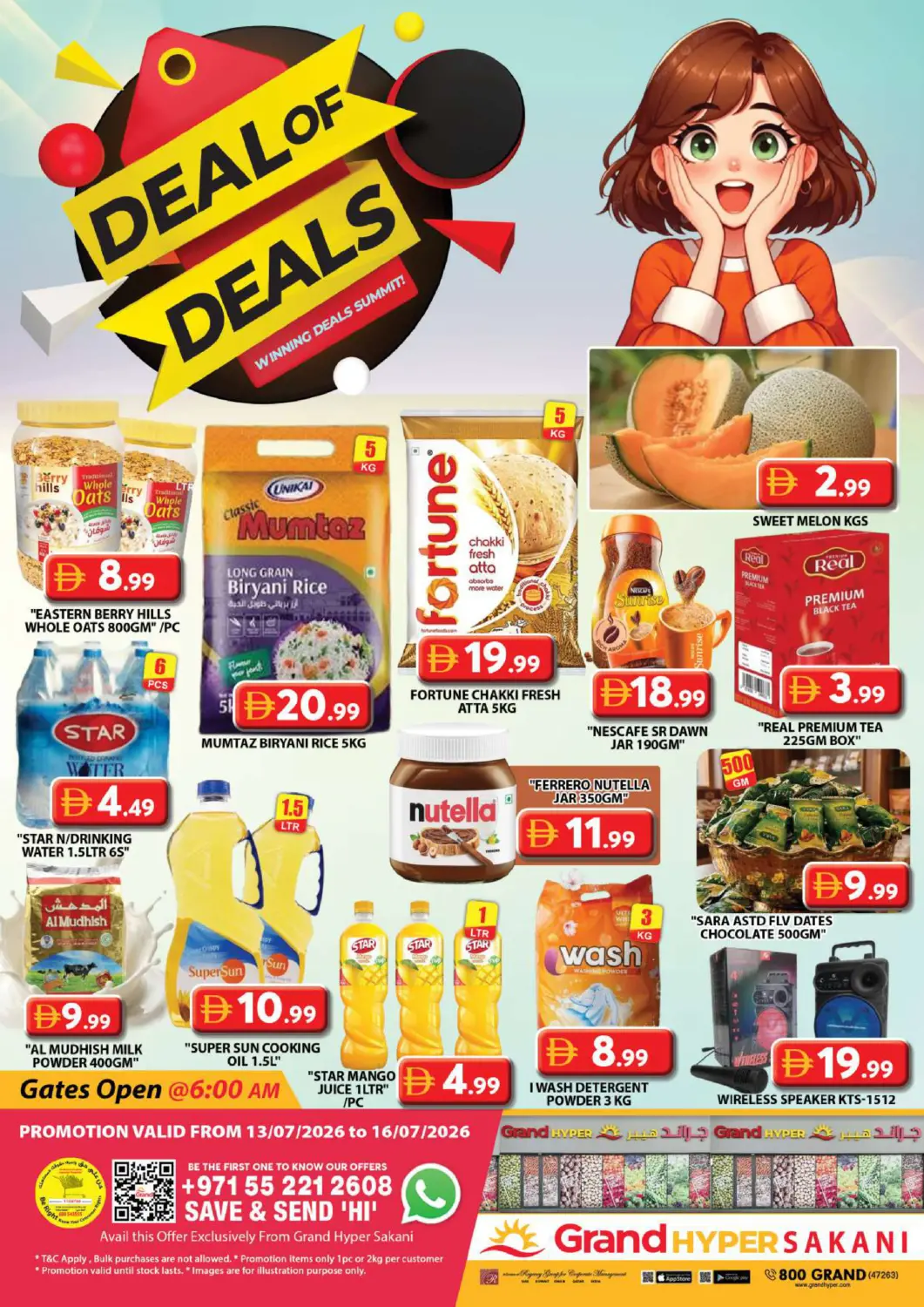 UAE - Dubai Grand Hyper Market offers in D4D Online. Grand Hyper Sakani. . Till 16th july