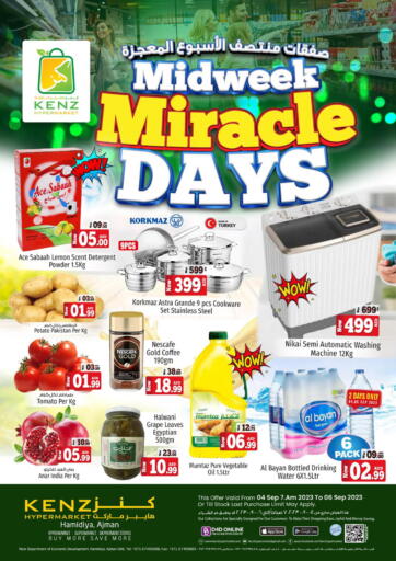 UAE - Sharjah / Ajman Kenz Hypermarket offers in D4D Online. Midweek Miracle Days. . Till 6th September