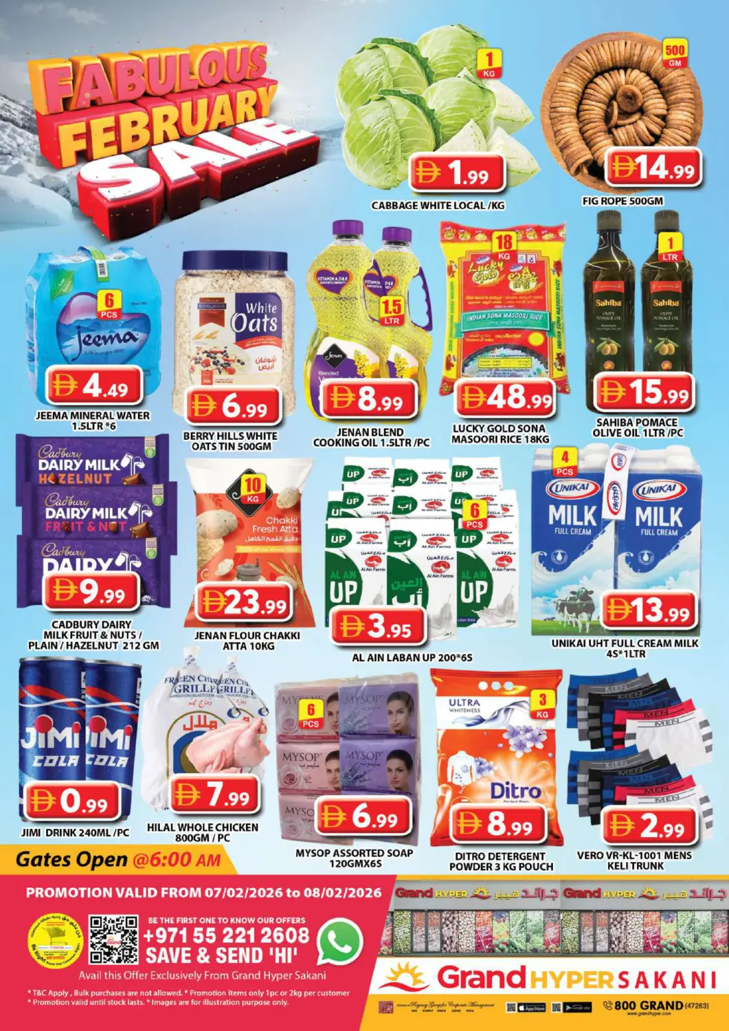 UAE - Dubai Grand Hyper Market offers in D4D Online. Sakani, Dubai. . Till 8th February