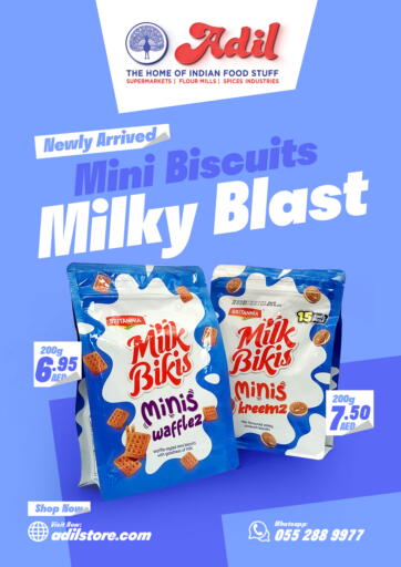 UAE - Sharjah / Ajman Adil Supermarket offers in D4D Online. Britania Milk Bikis Minis Wafflez & Minis Kreemz. . Till 30th January