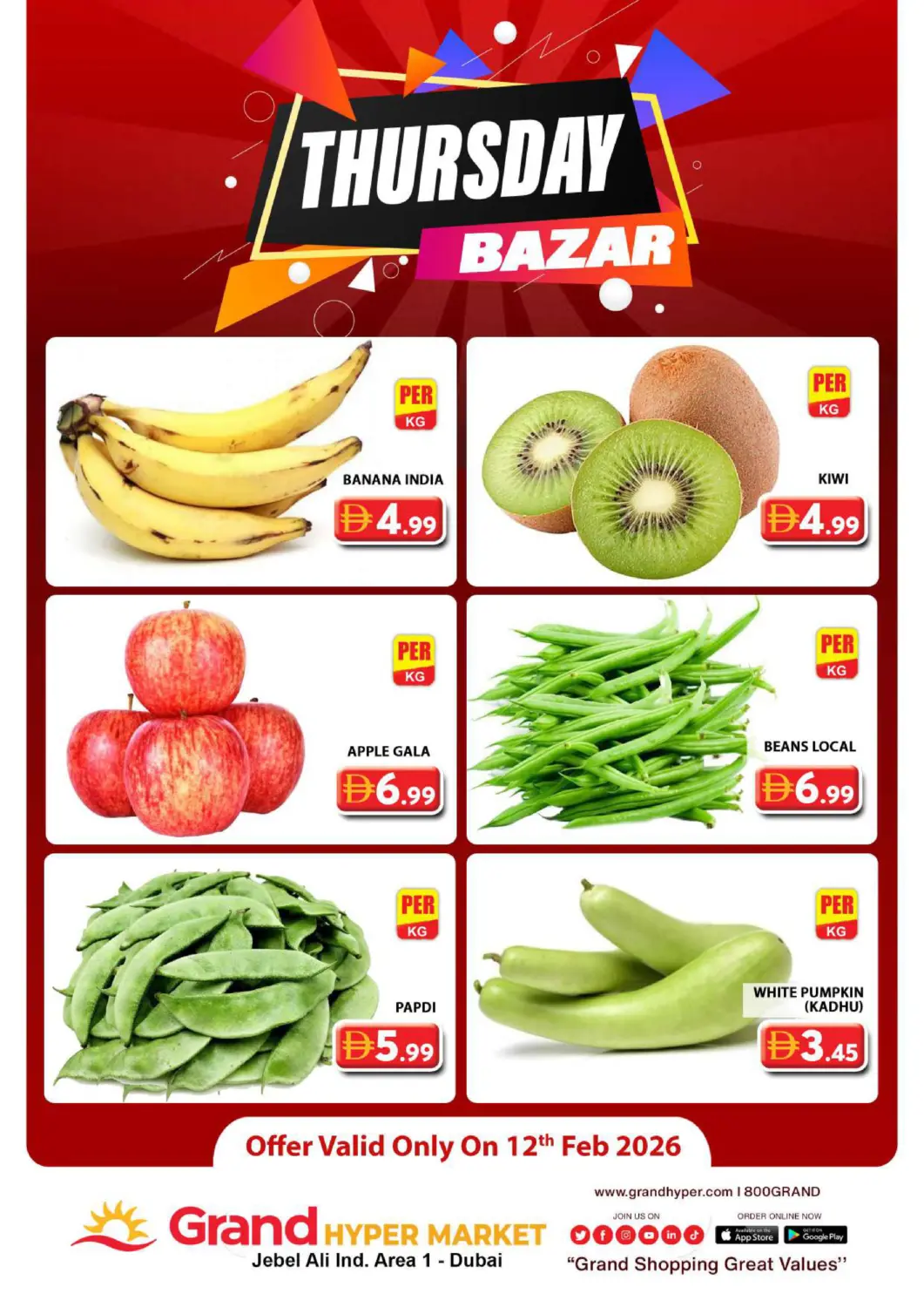 UAE - Dubai Grand Hyper Market offers in D4D Online. Jabel Al Industrial Area 1 - Dubai. . Only On 12th February