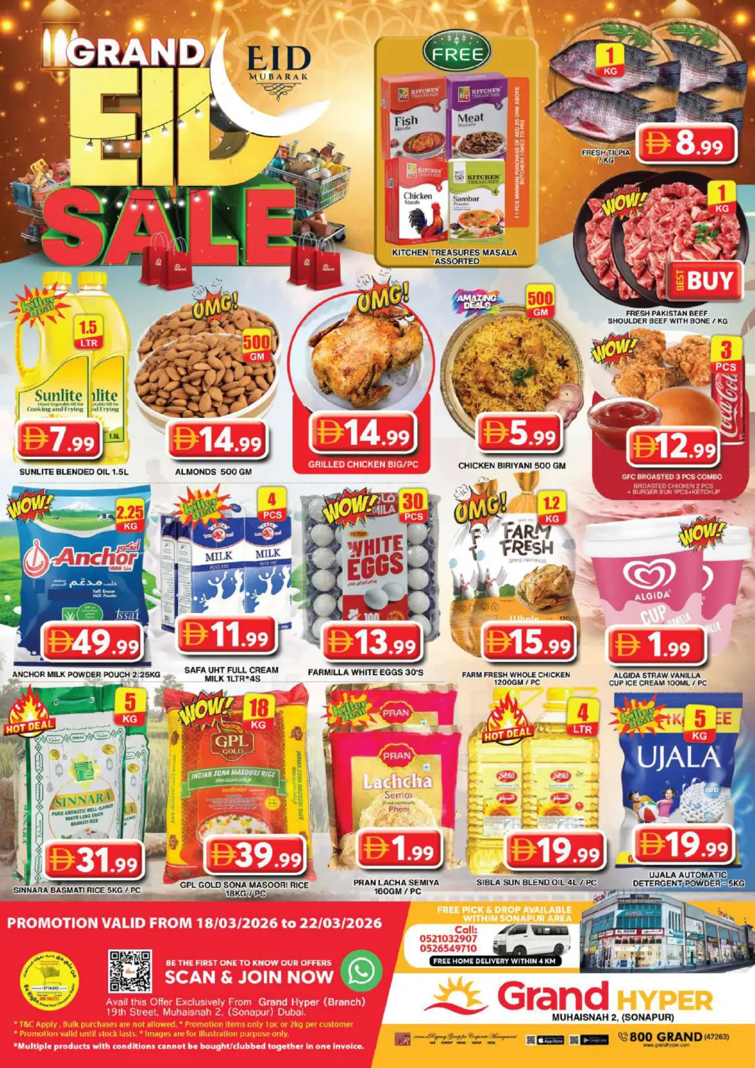 UAE - Dubai Grand Hyper Market offers in D4D Online. Muhaisnah -Sonapur, Dubai. . Till 22nd March