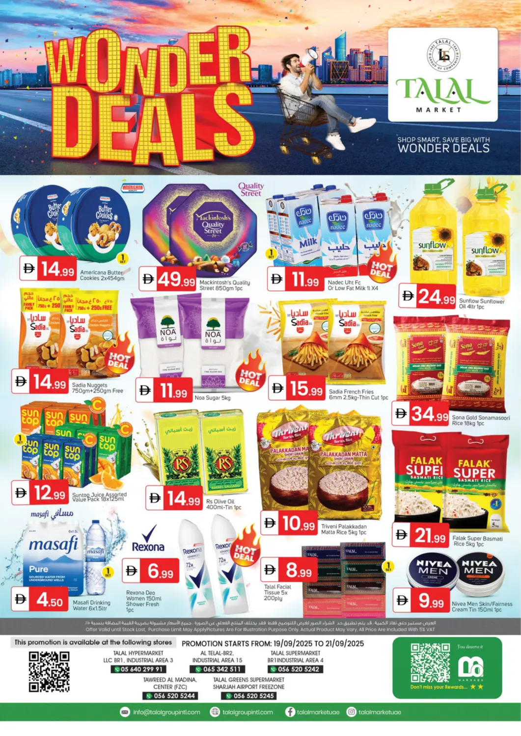 UAE - Sharjah / Ajman TALAL MARKET offers in D4D Online. Wonder Deals. . Till 21st September