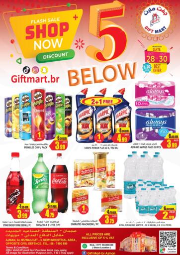 UAE - Sharjah / Ajman GIFT MART- Ajman offers in D4D Online. 5 Below. . Till 30th October